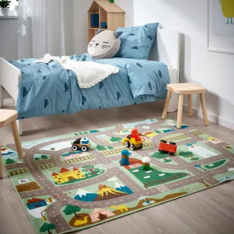 IKEA VALLABY Covor, verde, 100x133 cm