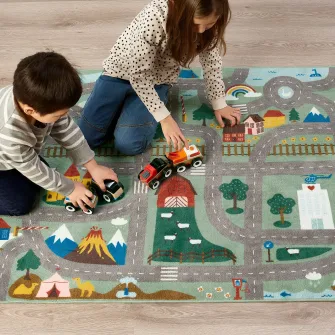 IKEA VALLABY Covor, verde, 100x133 cm