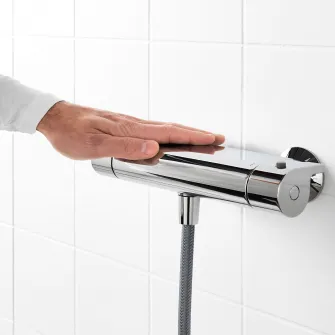 IKEA VALLAMOSSE Baterie dus/termostat, cromat, 150 mm