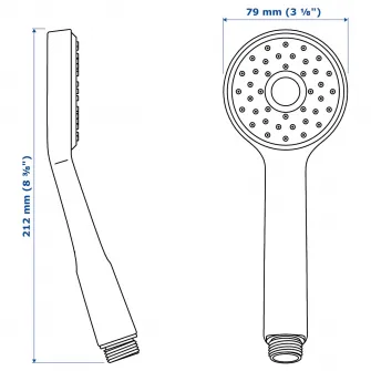 IKEA VALLAMOSSE Dus 1 jet, cromat