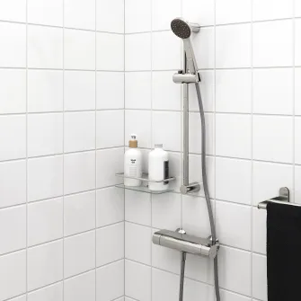 IKEA VALLAMOSSE Kit sina/dus, cromat