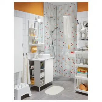 IKEA VALLAMOSSE Kit sina/dus, cromat