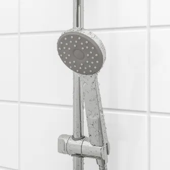 IKEA VALLAMOSSE Kit sina/dus, cromat