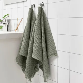 IKEA VALLASÅN Prosop maini, verde deschis, 50x100 cm