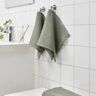 IKEA VALLASÅN Prosop, verde deschis, 30x50 cm
