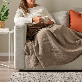IKEA VALLKRASSING Patura, gri-maro deschis, 150x200 cm