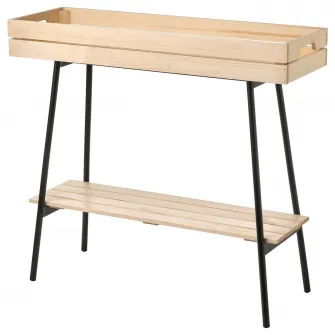 IKEA VANILJSTÅNG Suport plante, pin/negru, 67 cm