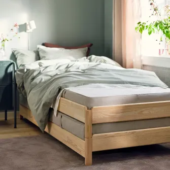 IKEA VANNAREID Saltea cu arcuri impachetate, extra ferma/bej, 80x200 cm