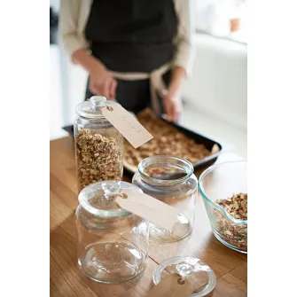 IKEA VARDAGEN Borcan cu capac, sticla transparenta, 1.8 l
