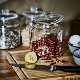IKEA VARDAGEN Borcan cu capac, sticla transparenta, 1.9 l