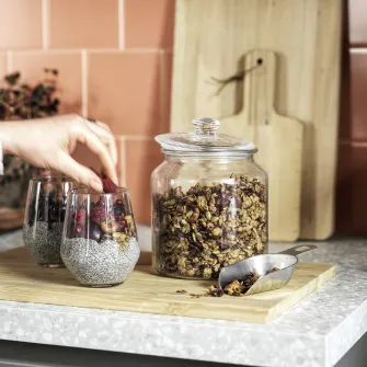 IKEA VARDAGEN Borcan cu capac, sticla transparenta, 1.9 l