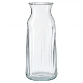 IKEA VARDAGEN Carafa, sticla transparenta/cu model, 1.0 l