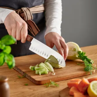 IKEA VARDAGEN Cutit santoku, inox/nuc, 16 cm