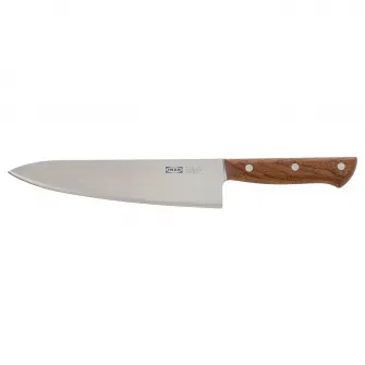 IKEA VARDAGEN Cutitul bucatarului, inox/nuc, 20 cm
