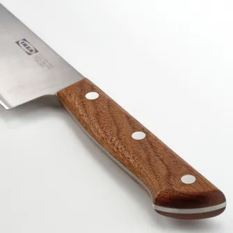 IKEA VARDAGEN Cutitul bucatarului, inox/nuc, 20 cm