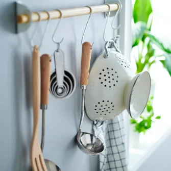 IKEA VARDAGEN Polonic, inox/fag, 33 cm