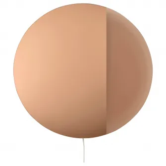 IKEA VARMBLIXT Aplica LED perete/oglinda, intensitate reglabila/bronz rotund