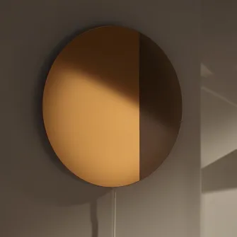 IKEA VARMBLIXT Aplica LED perete/oglinda, intensitate reglabila/bronz rotund