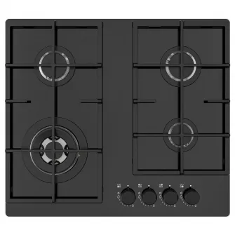 IKEA VASASTAN Plita pe gaz, IKEA 500 sticla/negru, 59 cm