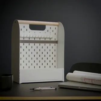 IKEA VATTENKAR Organizator birou, alb, 33x21x43 cm