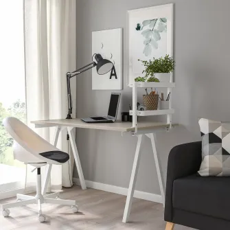 IKEA VATTENKAR Polita desktop, alb, 49x15 cm