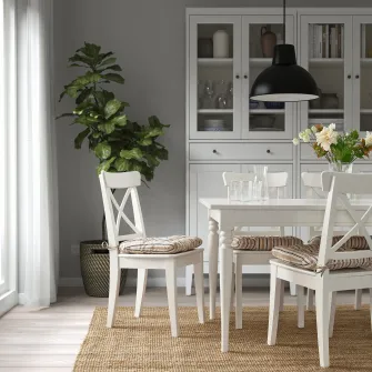 IKEA VATTENMOTT Perna scaun, bej, 40x38x5.0 cm