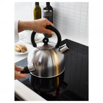 IKEA VATTENTÄT Ceainic, inox/negru, 2 l