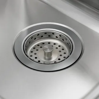 IKEA VATTUDALEN Chiuveta incorporata, 1cuva+uscator, inox, 69x47 cm