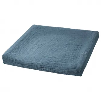 IKEA VÄDRA Husa saltea copii, bej/albastru, 75x74 cm