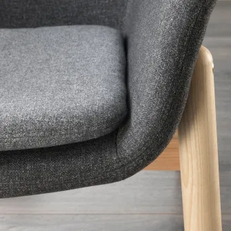 IKEA VEDBO Fotoliu spatar inalt, Gunnared gri inchis