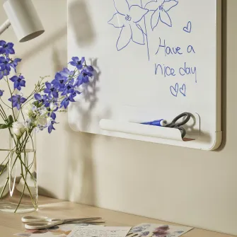 IKEA VEMUND Suport creion/guma, alb