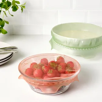 IKEA ÖVERMÄTT Capac recipient alimente, 2 bucati, silicon