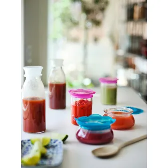 IKEA ÖVERMÄTT Capac recipient alimente, 3buc., silicon multicolor