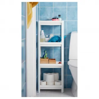 IKEA VESKEN Etajera, alb, 37x23x101 cm