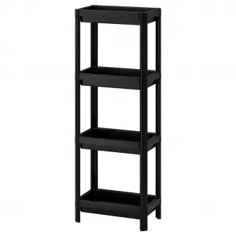 IKEA VESKEN Etajera, negru, 37x23x101 cm