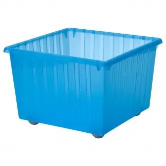 IKEA VESSLA Lada depozitare cu rotile, albastru, 39x39 cm
