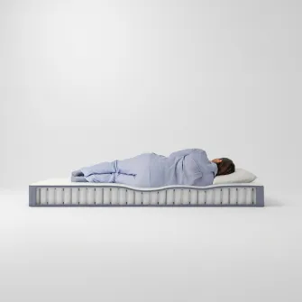 IKEA VESTERÖY Saltea cu arcuri impachetate, ferma/bleu, 160x200 cm