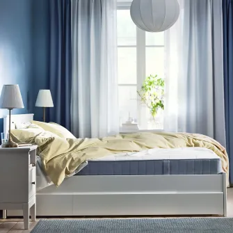 IKEA VESTMARKA Saltea cu arcuri, extra ferma/bleu, 140x200 cm