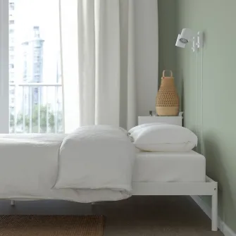 IKEA VEVELSTAD Cadru pat, alb, 140x200 cm