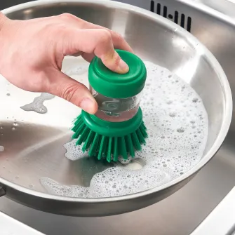 IKEA VIDEVECKMAL Perie vase cu dozator, verde deschis
