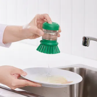 IKEA VIDEVECKMAL Perie vase cu dozator, verde deschis
