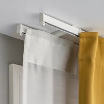 IKEA VIDGA Set 2 sine perdea pentru tavan, alb