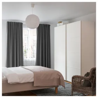 IKEA VIDGA Set perete 2 sine, alb