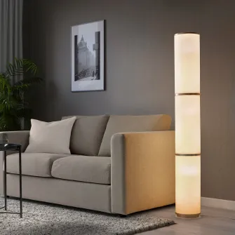 IKEA VIDJA Lampadar, alb, 138 cm