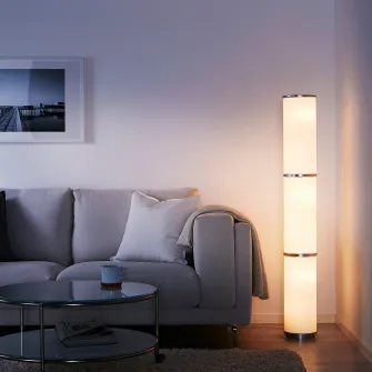 IKEA VIDJA Lampadar, alb, 138 cm
