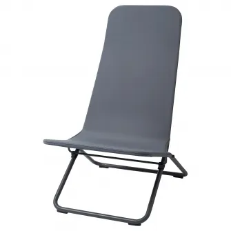 IKEA VIGGSÖ Sezlong, exterior, pliant gri inchis