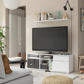 IKEA VIHALS Comoda TV, alb, 146x37x50 cm