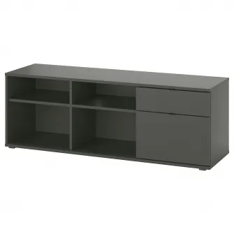IKEA VIHALS Comoda TV, gri inchis, 146x37x50 cm