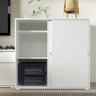 IKEA VIHALS Corp cu usi glisante, alb, 95x47x90 cm