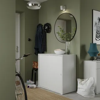 IKEA VIHALS Corp cu usi glisante, alb, 95x47x90 cm